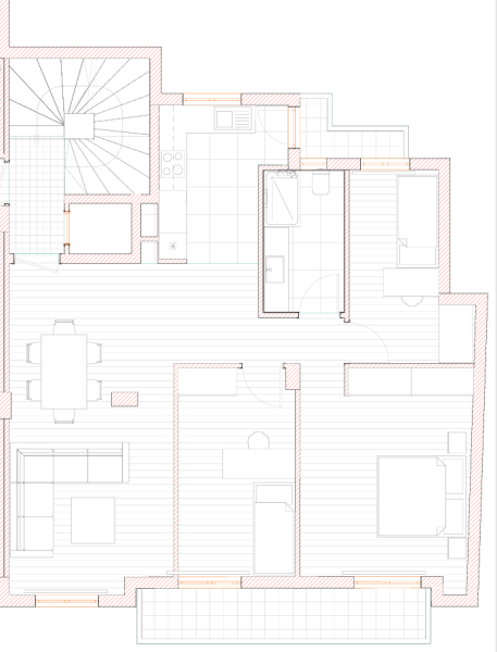 Dual-aspect apartment, Eleftherias Square, Volos